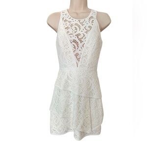 GORGEOUS OFF WHITE LACE BCBG MAXAZRIA COCKTAIL DRESS NWT Size 0  STUNNING!!!